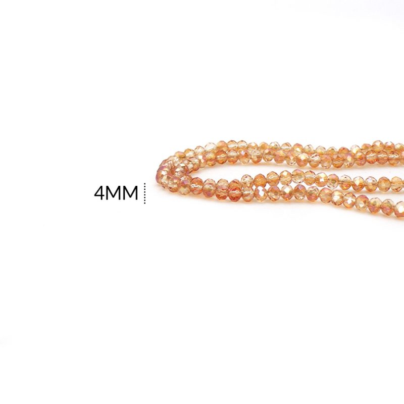 Rondela 4 mm color boreal cafe / x sarta / REF-4R049
