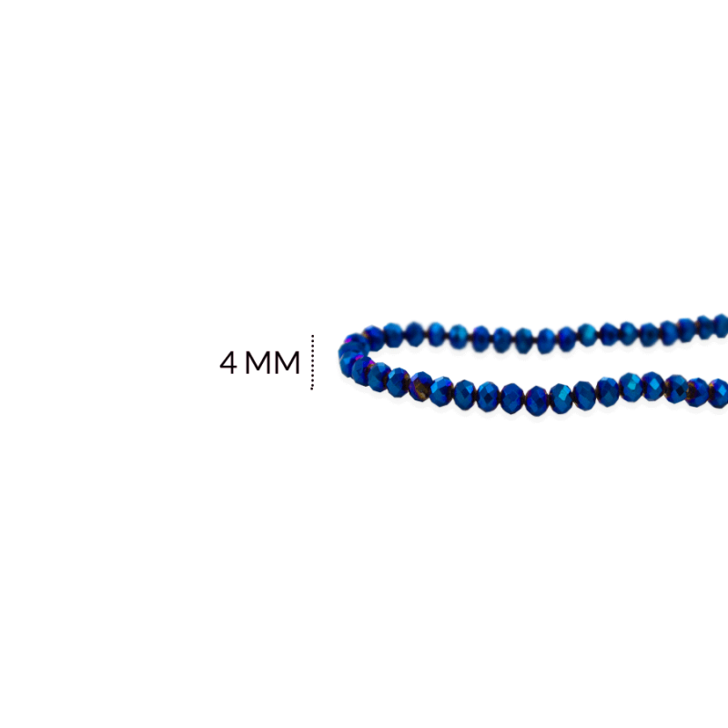 Rondela metalizado azul electrico 4mm / x sarta / Ref-4R164 / Ref-4R164