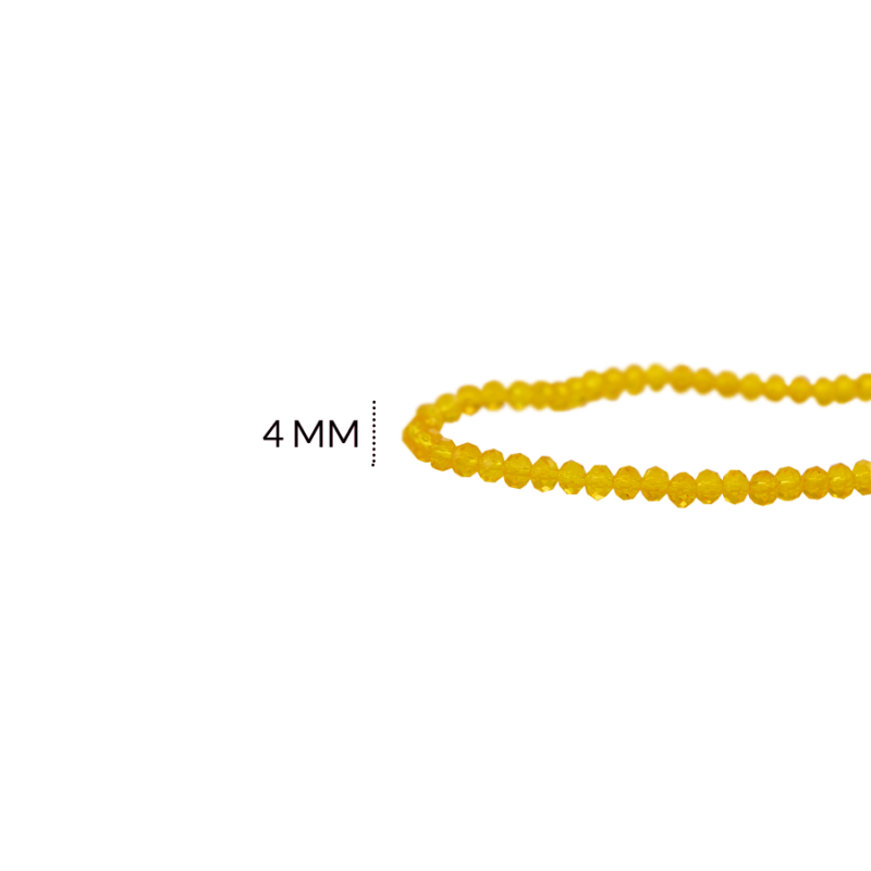 Rondela 4 mm color traslucido amarillo quemado / x sarta / REF-4R232