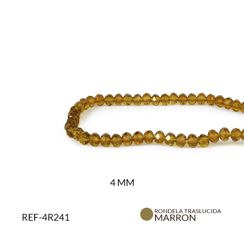 Rondela traslucida 4 mm color marron / x und / Ref-4R241