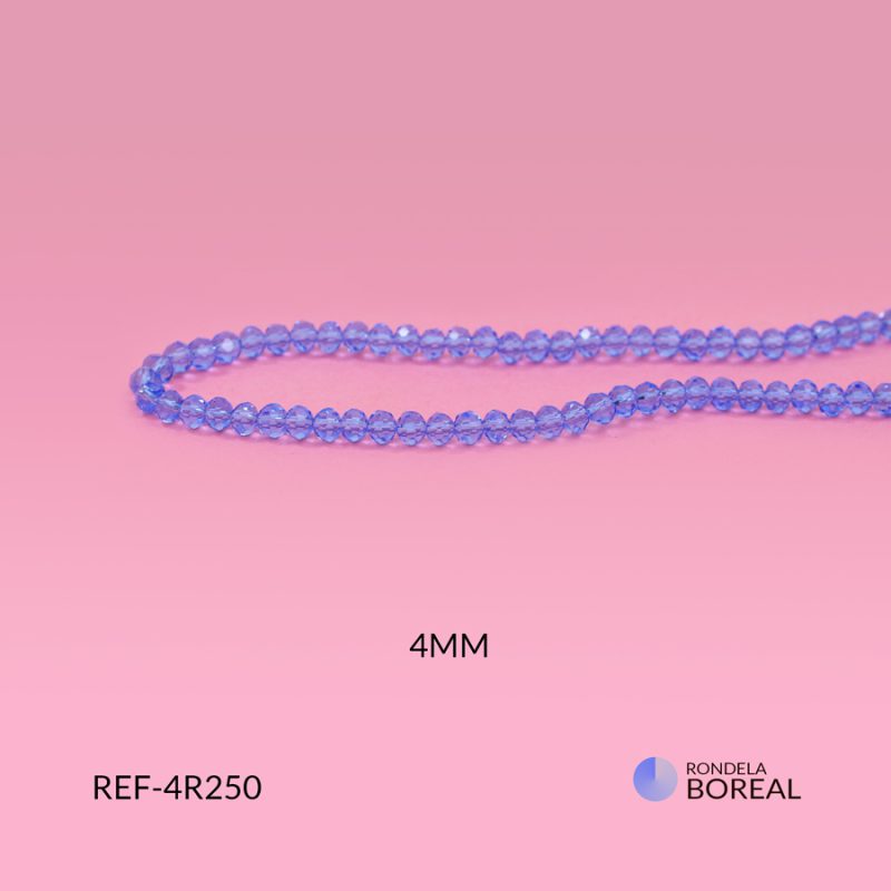Rondela traslucido azul celeste 4mm / x sarta / Ref-4R250 / Ref-4R250