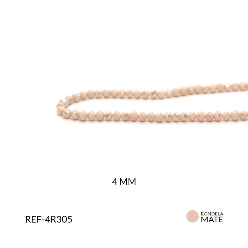 Rondela mate 4mm curuba suave boreal / x sarta / Ref-4R305 / Ref-4R305