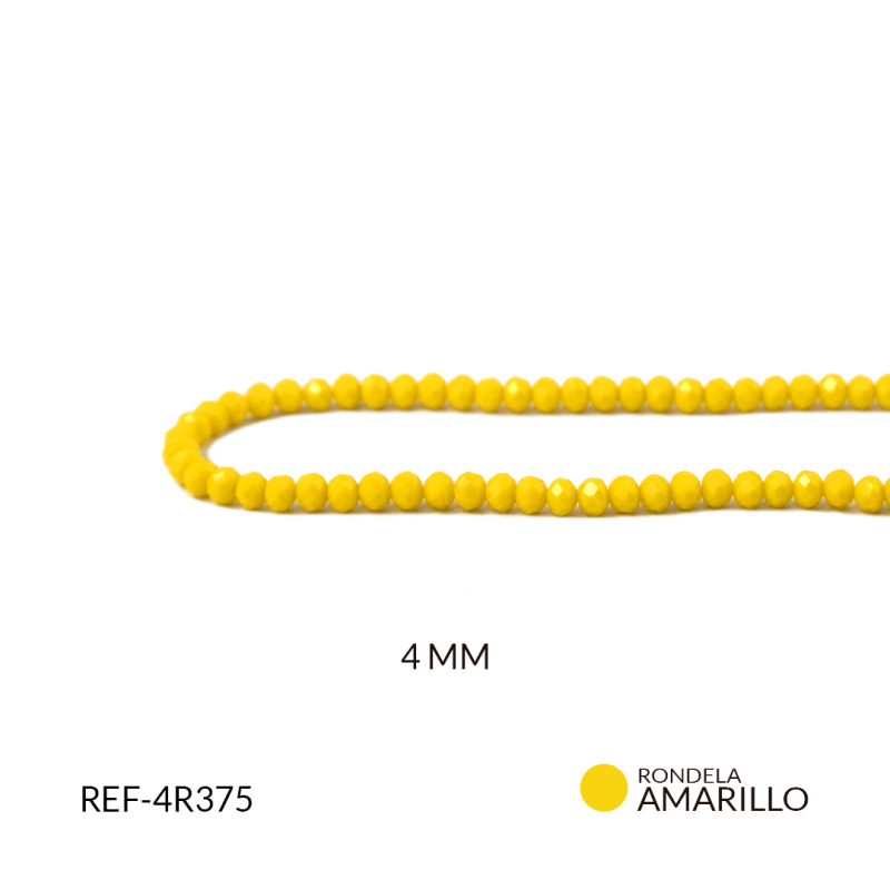 RONDELA MATE AMARILLO MEDIO 4mm / REF-4R375
