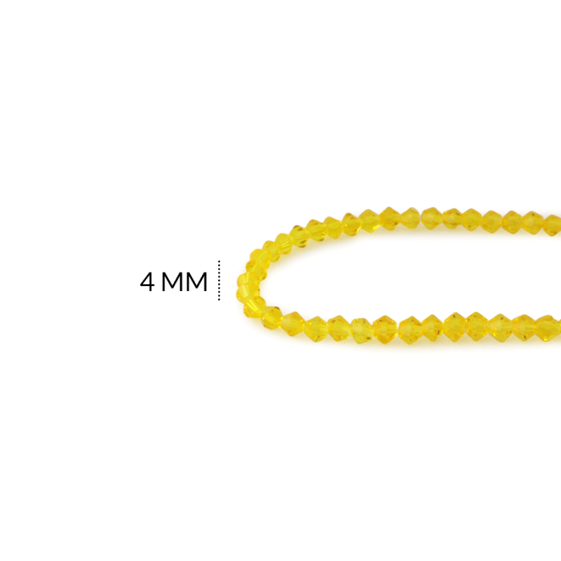 Rombo traslucido amarillo 4mm / x sarta / REF-4RB232