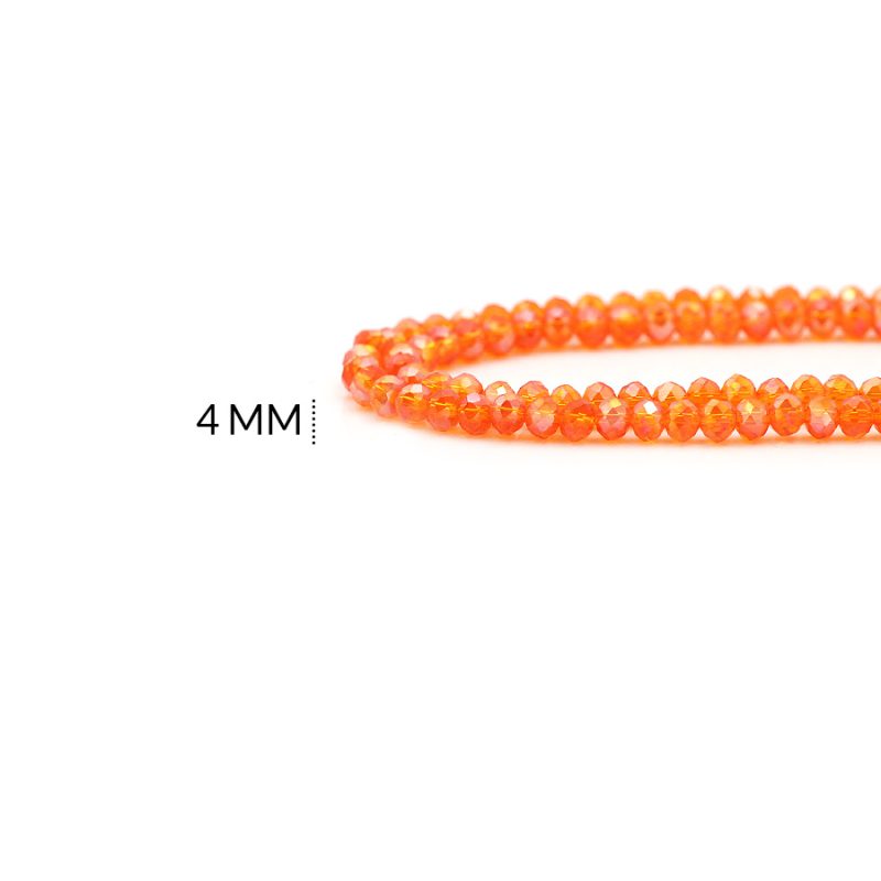 Rondela 4 mm boreal naranja oscuro / x sarta / REF- 4R005