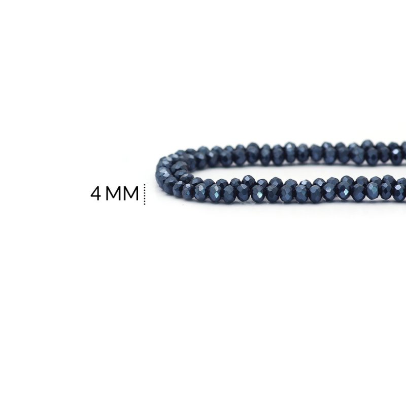 Rondela 4 mm color metalizado gris acerina/ x sarta / Ref-4R166 / Ref-4R166