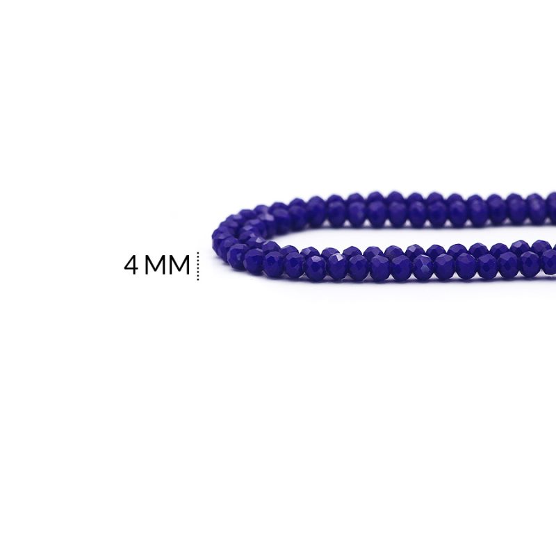Rondela 4 mm color Azul Rey mate / x sarta / Ref-4R339
