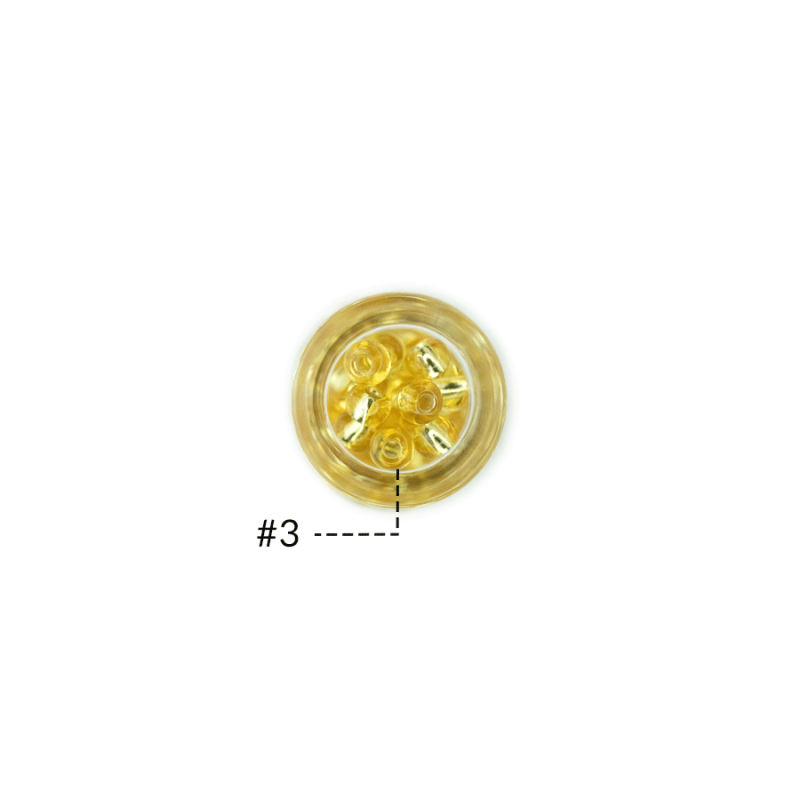 Chaquira checa color centro plata amarillo citrino #3 / paquete x 25 grm / REF-501013C