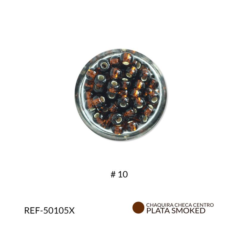 CHAQUIRA CHECA COLOR CENTRO PLATA SMOKED TOPAZ #10 / PAQUETE x 25 GRAMOS / REF-50105XP