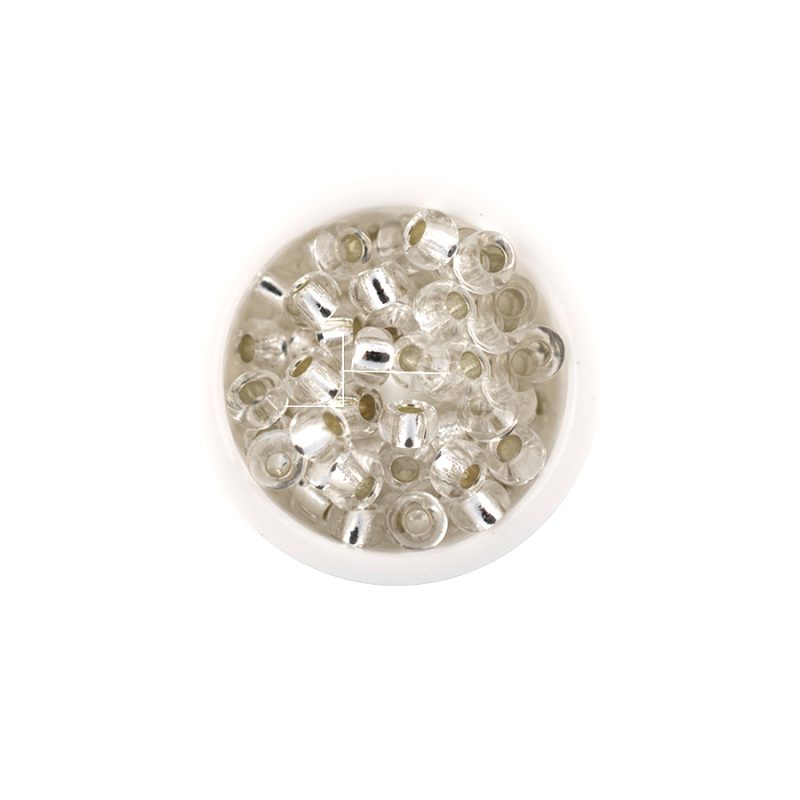 Chaquira checa color centro plata plateado #10 / paquete x 25 gramos / REF-50801XP