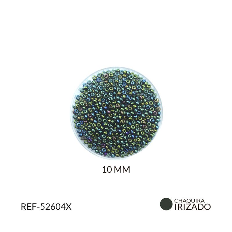 Chaquira checa irizado vitral medium #10/ paquete x 25 gramos / Ref-52604XP