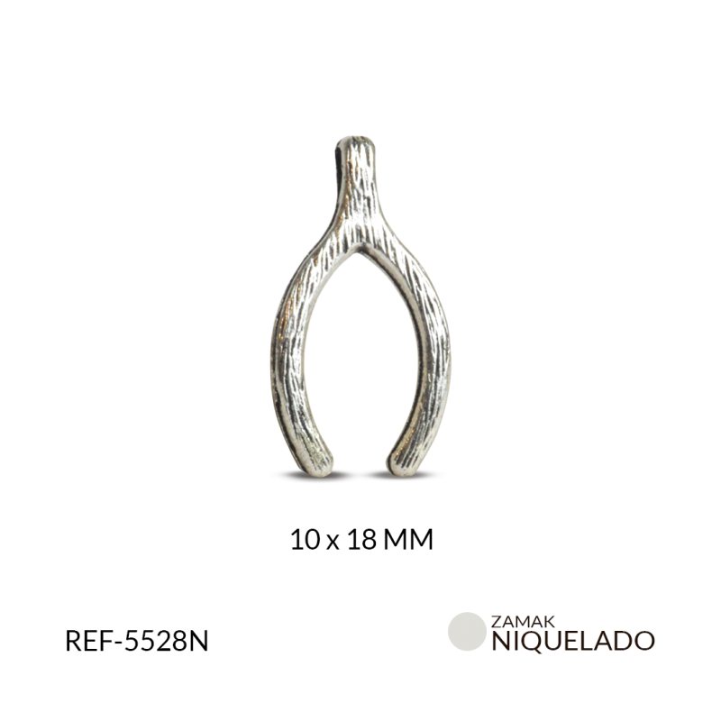 DIJE ZAMAK V HUESITO 10*18MM / PAQUETE x 12 UND / Ref-5528N