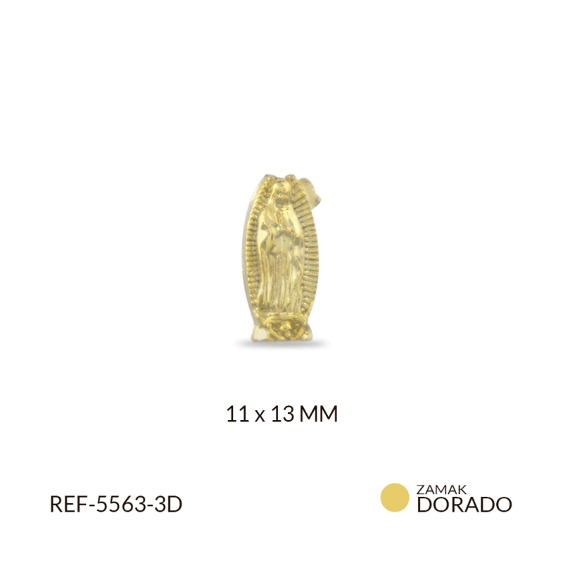 Separador en zamak Virgen Ovalada 11x13mm / paquete x 3 unidades / Ref-5563-3D / Ref-5563-3D