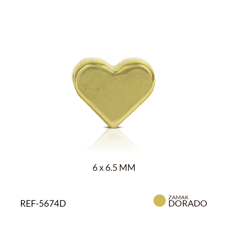 separador Zamak corazon 6 x 6.5 mm  / paquete x 3 und / REF-5674D / REF-5674D