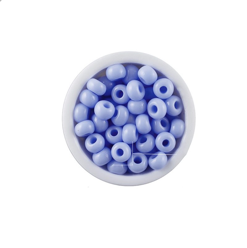 Chaquira checa mate azul pastel #8 / paquete x 25 gramos / REF-495088P
