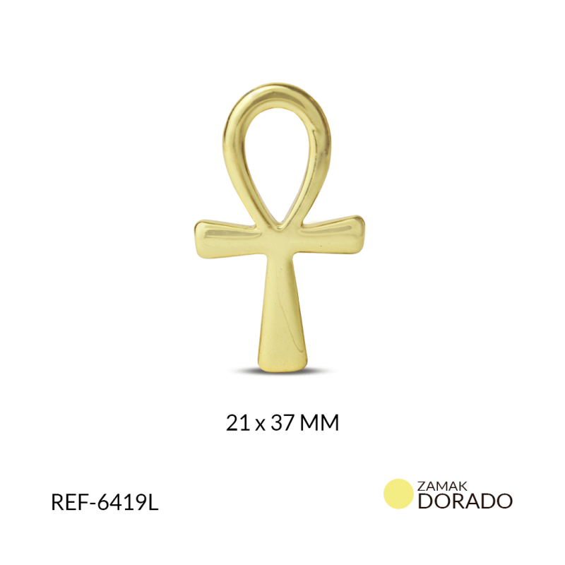 Cruz zamak isis 21 x 37 mm color dorado / x und / REF-6419L