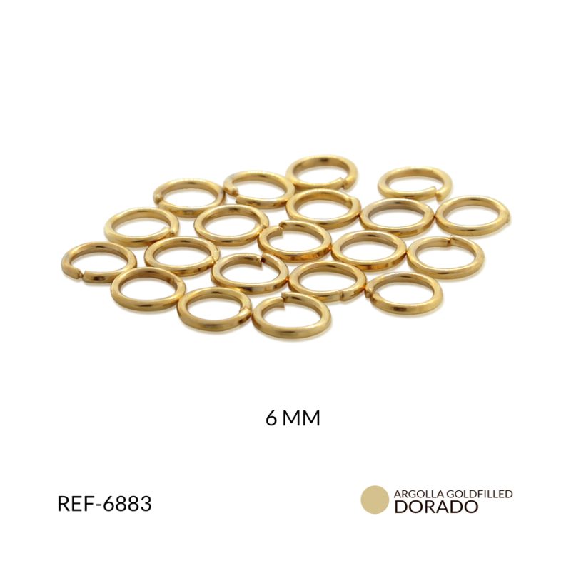 Argolla goldfilled 6mm delgada / X 2 gramos / Ref-6883