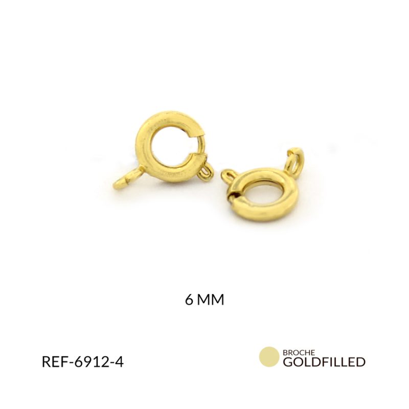Broche Goldfilled dorado riaza 6 mm / Paquete x 2 gramos / Ref-6912-4