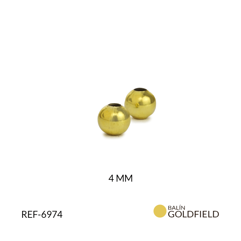 BALIN GOLDFIELD BOCA PEQUEÑA 4 MM / paquete x 2 gramos / 20 UND APROX / REF-6974