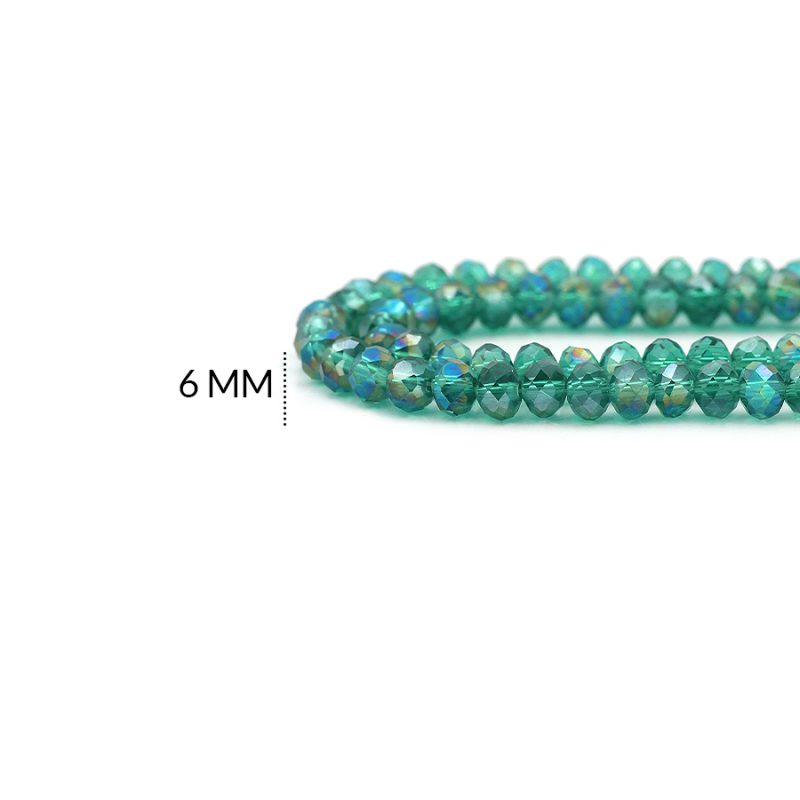 Rondela Boreal 6mm Verde Jade / x sarta / Ref-6R006 / Ref-6R006