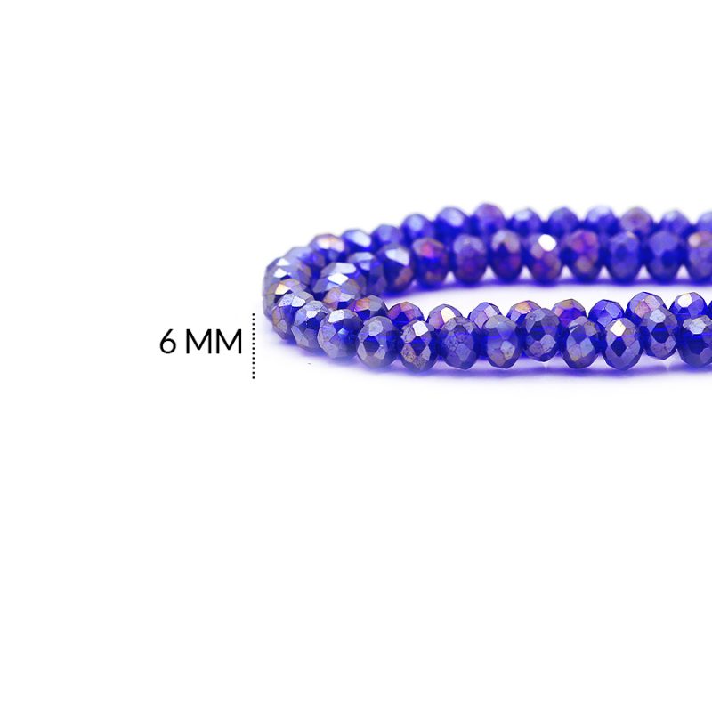 Rondela Boreal 6 mm color Azul Rey / x sarta / Ref-6R007