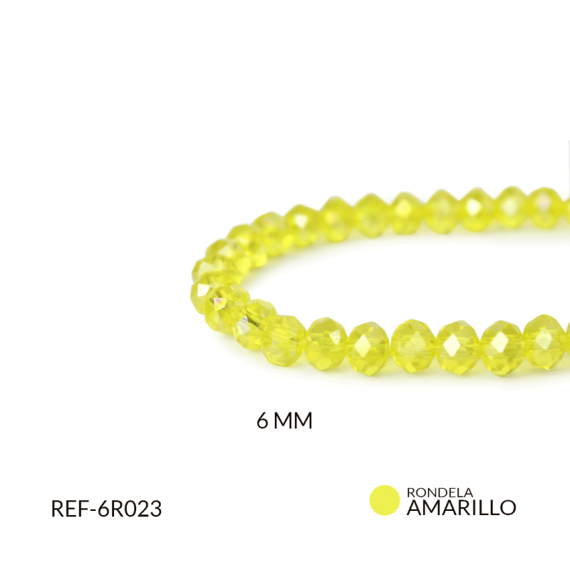 RONDELA BOREAL AMARILLO 6mm / REF-6R023