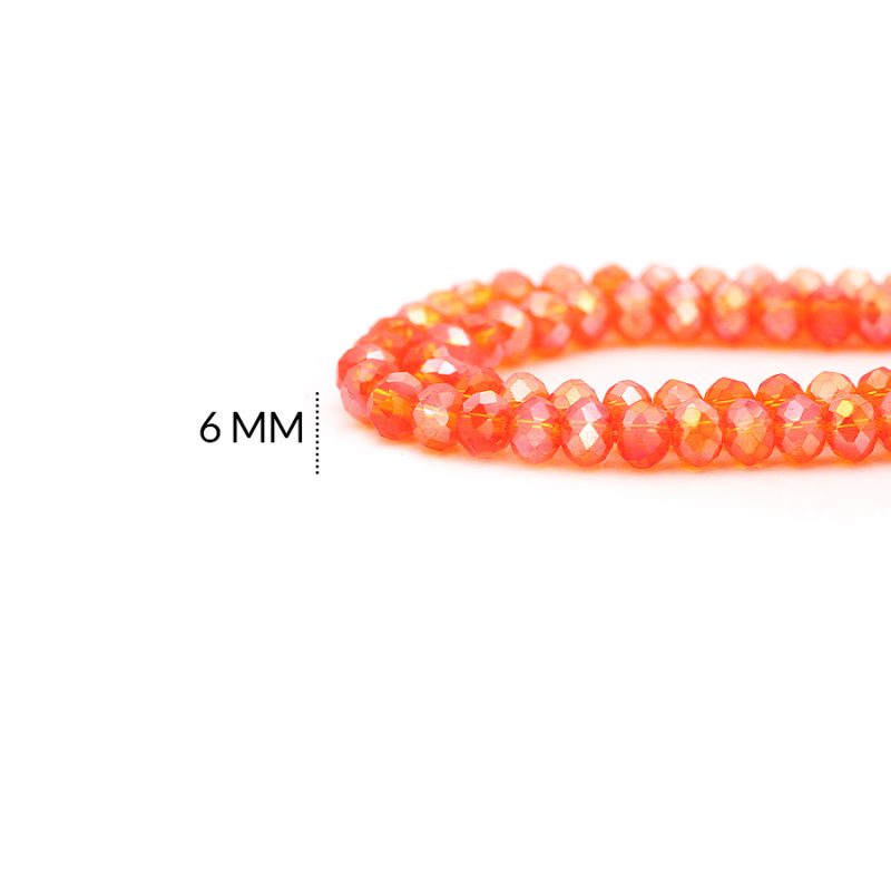 Rondela Boreal 6 mm Naranja oscuro / x sarta / Ref-6R005
