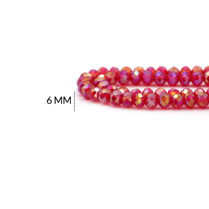 Rondela Boreal 6 mm Rojo banera / x sarta / ref - 6R022