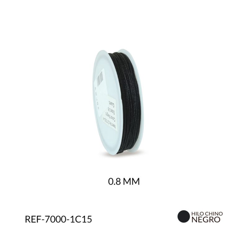 HILO CHINO NEGRO 0.8MM / ROLLO x 10 metros aprox / Ref-7000-1C15