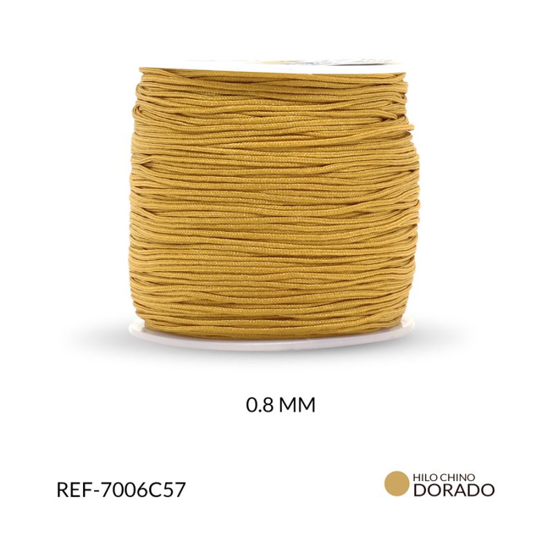 Hilo chino 0.8 mm color dorado / x rollo (90 metros aproximados) / Ref-7006C57 / Ref-7006C57