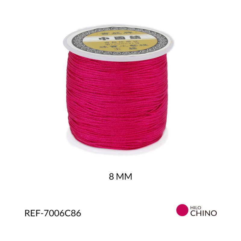 Hilo chino fucsia oscuro 0.8 mm / Rollo x 90 metros aproximados / Ref-7006C86