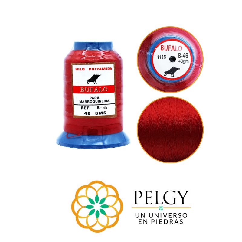 Hilo bufalo rojo bandera B-46 / rollo 40 GRM Aprox / Ref-7010C5 / Ref-7010C5