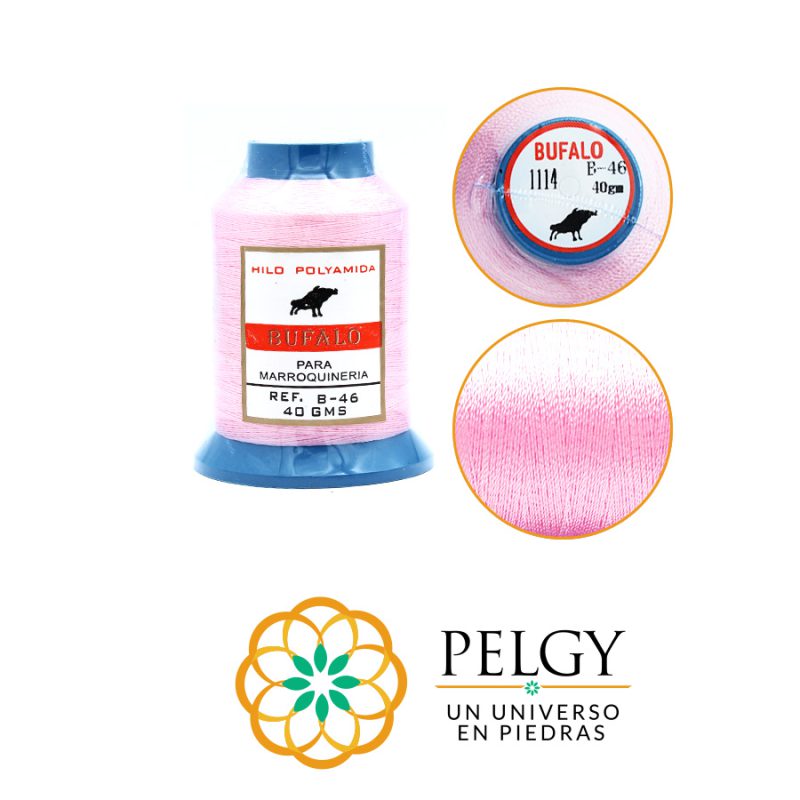 Hilo bufalo rosado claro B-46 / rollo 40 grm Aprox / Ref-7010C48 / Ref-7010C48