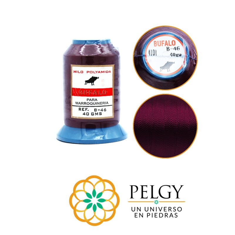 Hilo bufalo rojo vinotintos B-46 / rollo x 40 grm aprox / REF-7010C33 / REF-7010C33
