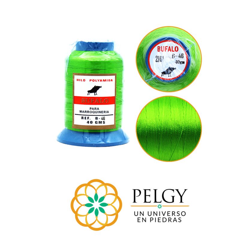 Hilo bufalo verde limon B-46 / rollo 40 GRM aprox / / Ref-7010C89