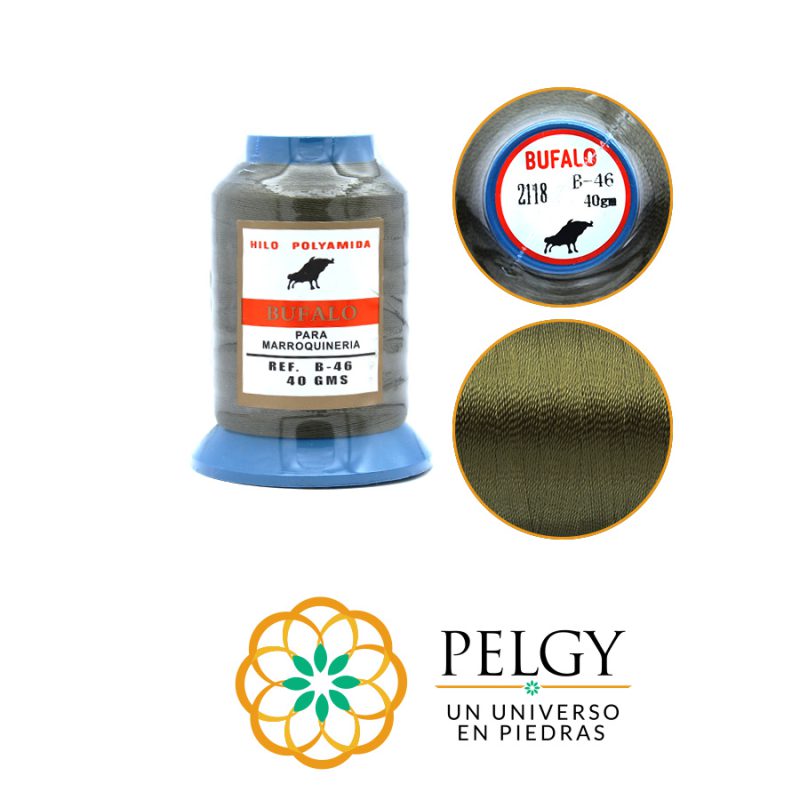 Hilo bufalo verde oliva B-46 / rollo 40 grm arox / Ref-7010C81 / Ref-7010C81