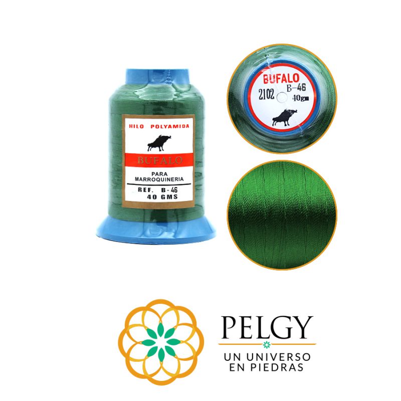 Hilo bufalo verde B-46 / rollo 40 grm aprox / Ref-7010C67 / Ref-7010C67