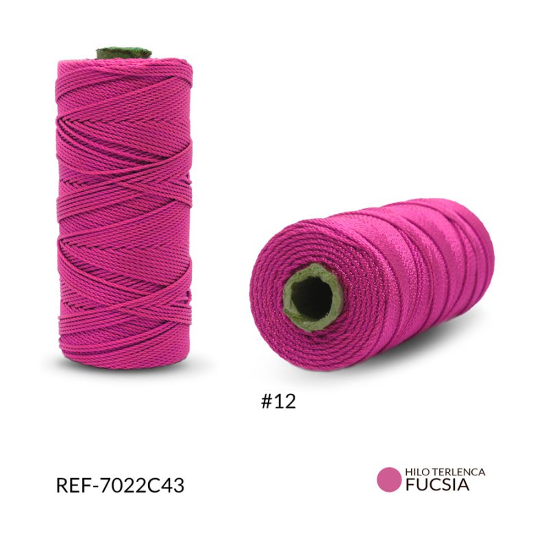 Hilo terlenca fucsia #12 / x rollo (100 Grm aproximado) / Ref-7022C43 / Ref-7022C43