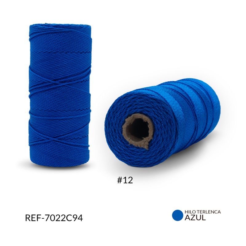 Hilo terlenca #12 color azul z / x rollo (100 grm aproximados) / REF-7022C94
