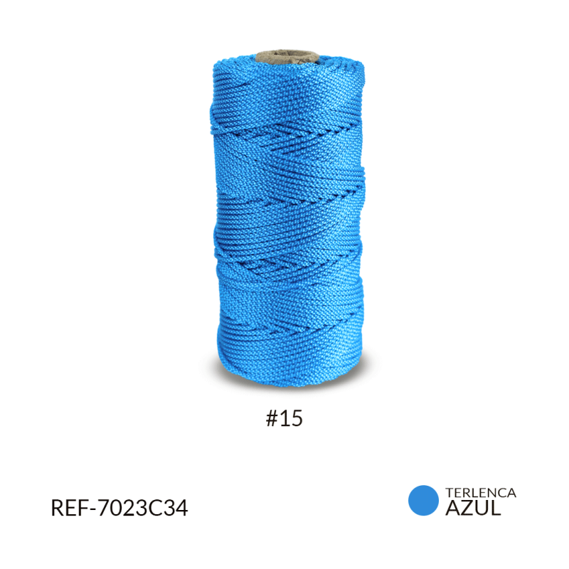 Hilo terlenca azul z #15 / x rollo ( 100 gramos aproximados ) / REF-7023C34