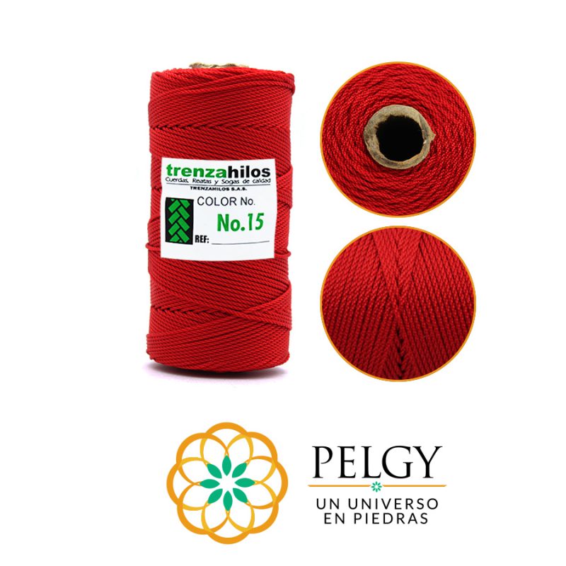 Hilo terlenca #15 color rojo bandera / x rollo / Ref-7023C5 / Ref-7023C5