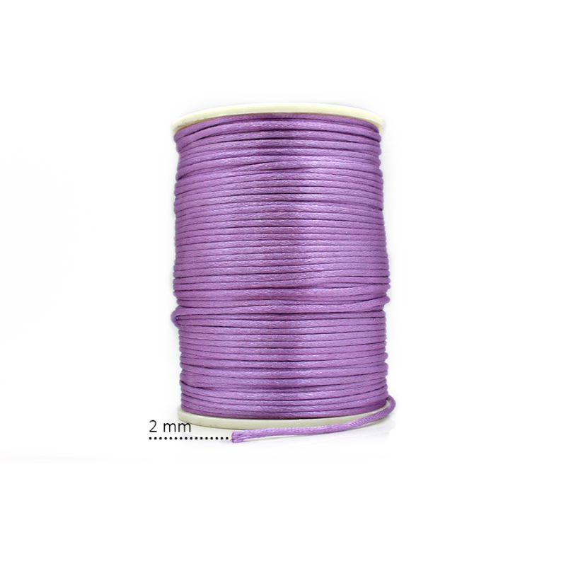 Cordón seda morado lila  2mm /rollo x 130 metros aprox / Ref-7040C31 / Ref - 7040C31
