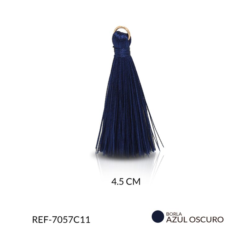Borla hilo azul turquie 4.5cm / x par / Ref-7057C11 / Ref-7057C11