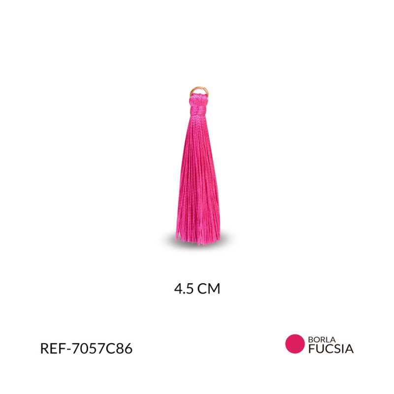 BORLA FUCSIA O  HILO CORDON 4.5CM / x PAR / Ref-7057C86