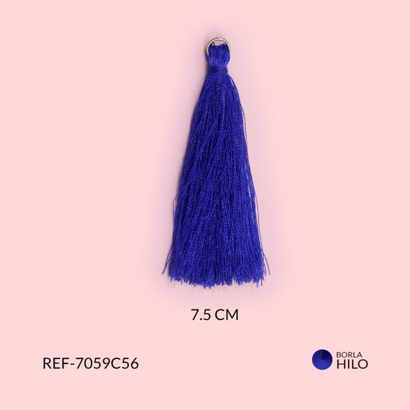 Borla azul rey hilo 7.5cm / paquete x 2 unidades / Ref-7059C56 / Ref-7059C56