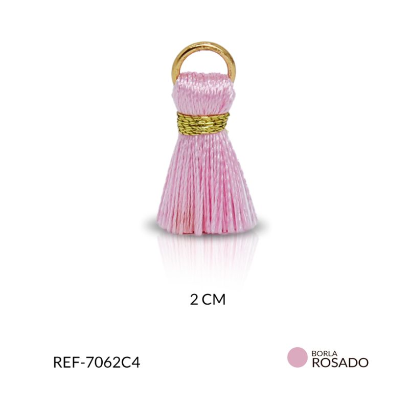 Borla mini Rosado r 2 cm / x par / Ref-7062C4