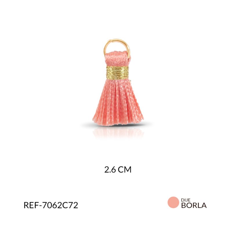 Borla mini salmón 2.6 cm / x par / Ref-7062C72