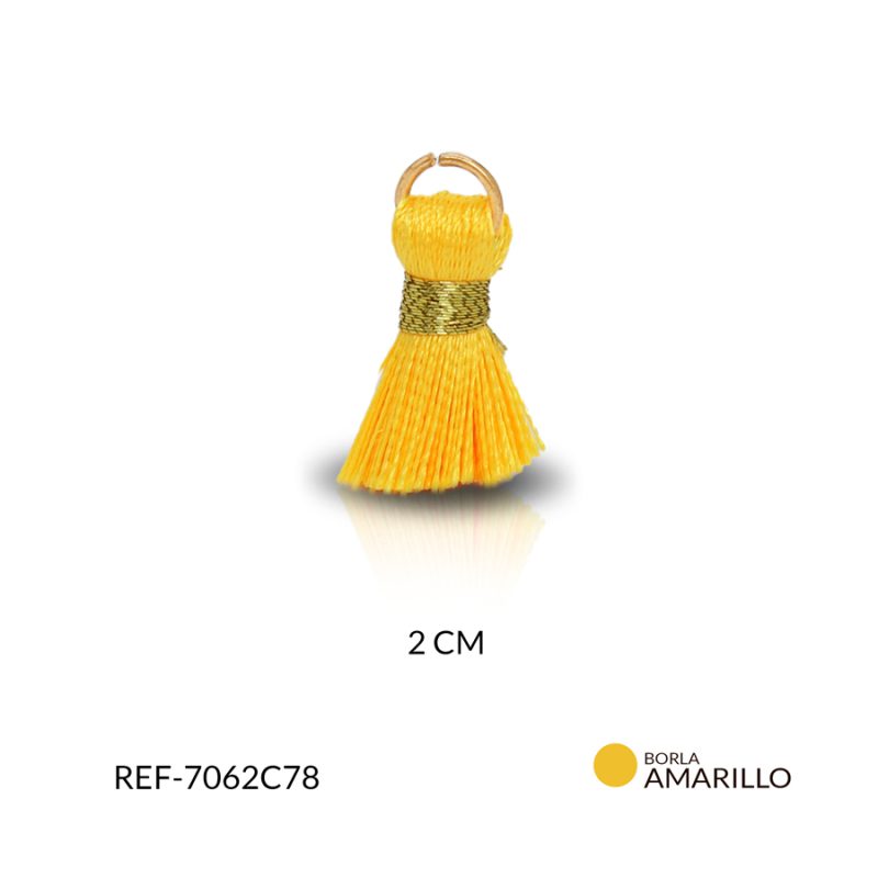 BORLA MINI AMARILLO 2 CM / x PAR / Ref-7062C78
