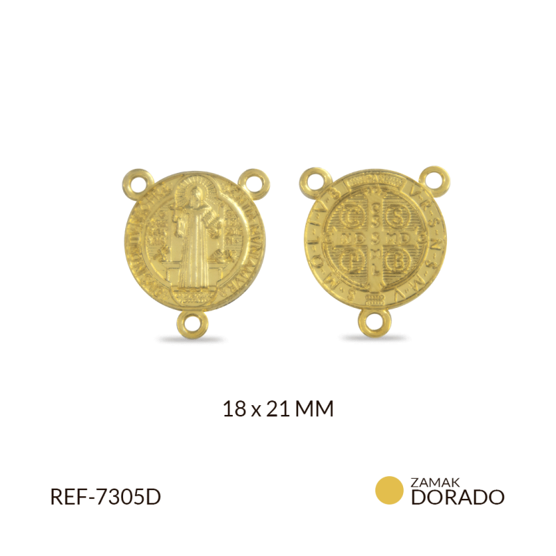 Crucero zamak San Benito 18x21mm / x unidad / Ref-7305D / Ref-7305D
