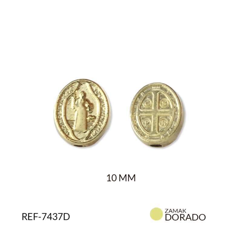 Separador zamak San Benito ovalado 10mm / x unidad / Ref-7437D / Ref-7437D